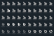 set of letter B logo design vector, a Branding & Logo Template by BARONSTD (Thumbnail 1 of 4)