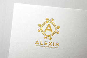 Alexis Letter Crest Logo