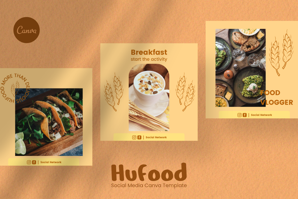 Hufood - Instagram Canva Template, a Social Media Template by ZAF Studio (Photo 4 of 7)