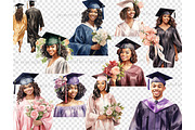 Graduation Black Girl Clipart, an Education Illustration by GlamArtZhanna (Thumbnail 4 of 4)