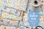 Italian summer - Dolce Vita pattern, a Pattern Graphic by Tani Kuzminka (Thumbnail 27 of 29)