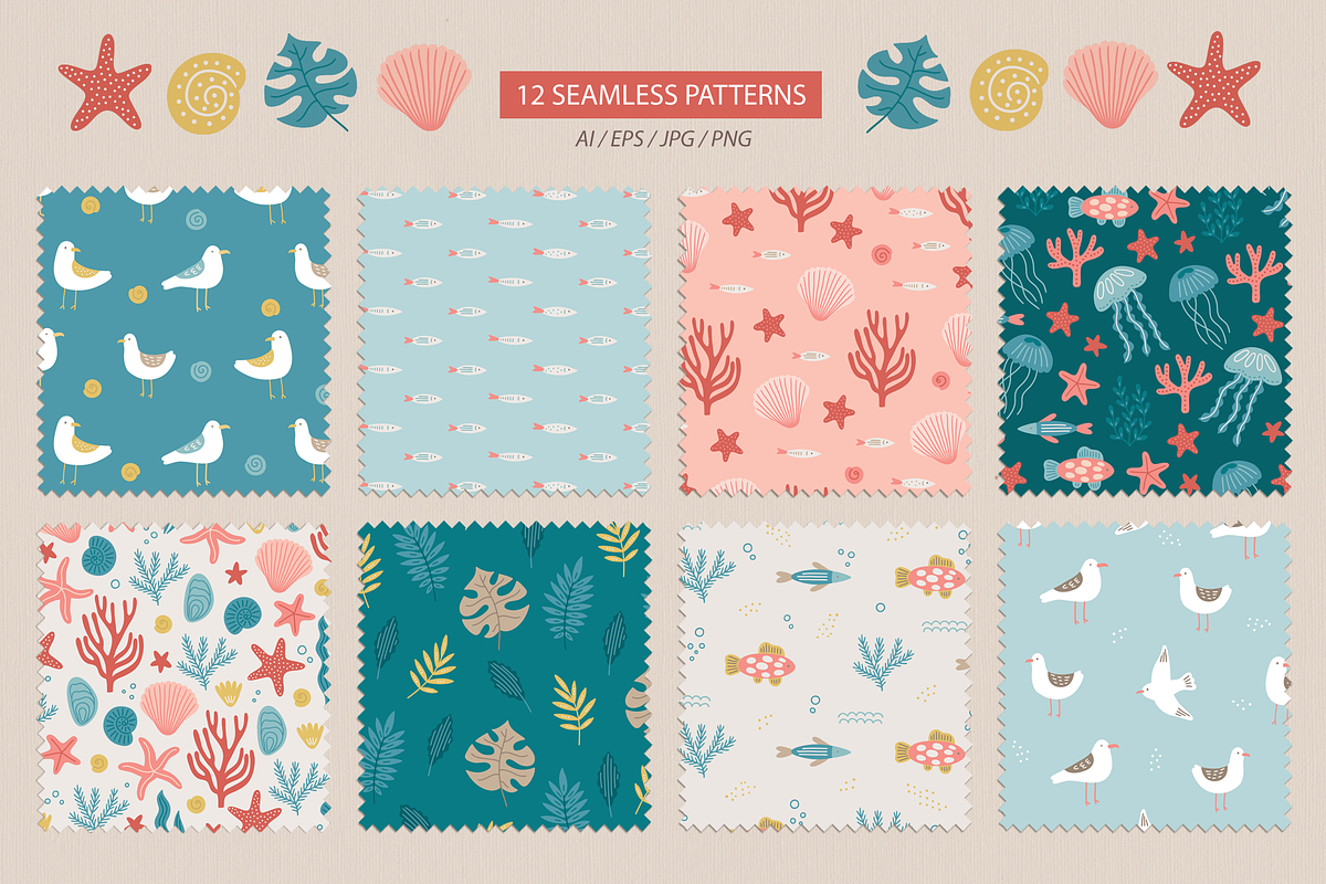 Quiet Ocean Kit, a Seasonal Illustration by miumiu (Photo 3 of 15)