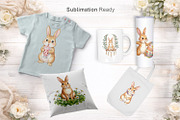 Watercolor Easter Bunny PNG Bundle, an Illustration by Artnoy (Thumbnail 5 of 8)