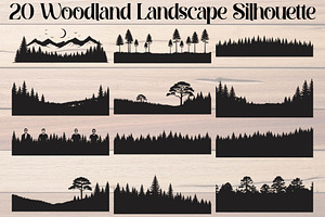 Woodland Landscape Silhouette, an Object Graphic by Creativeshirt