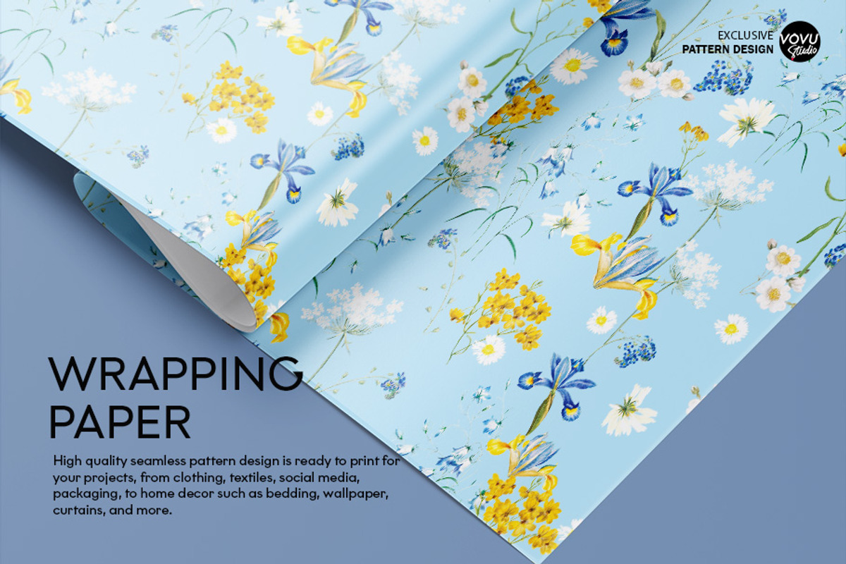 Fresh florals, Pattern print design, a Pattern Graphic by VOVU Studio (Photo 9 of 10)