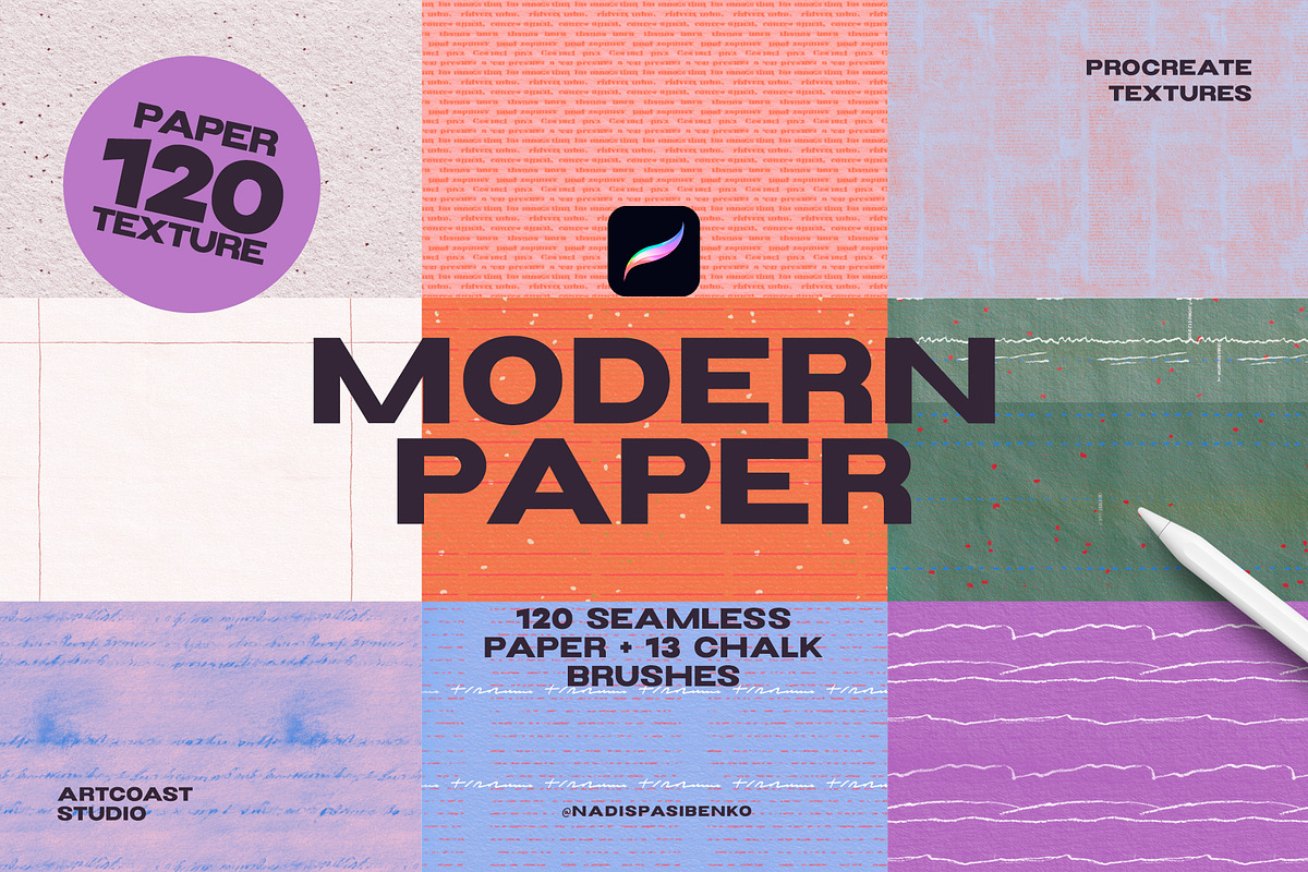 Modern Paper - Procreate Textures, a Brush Add-On by Spasibenko Art