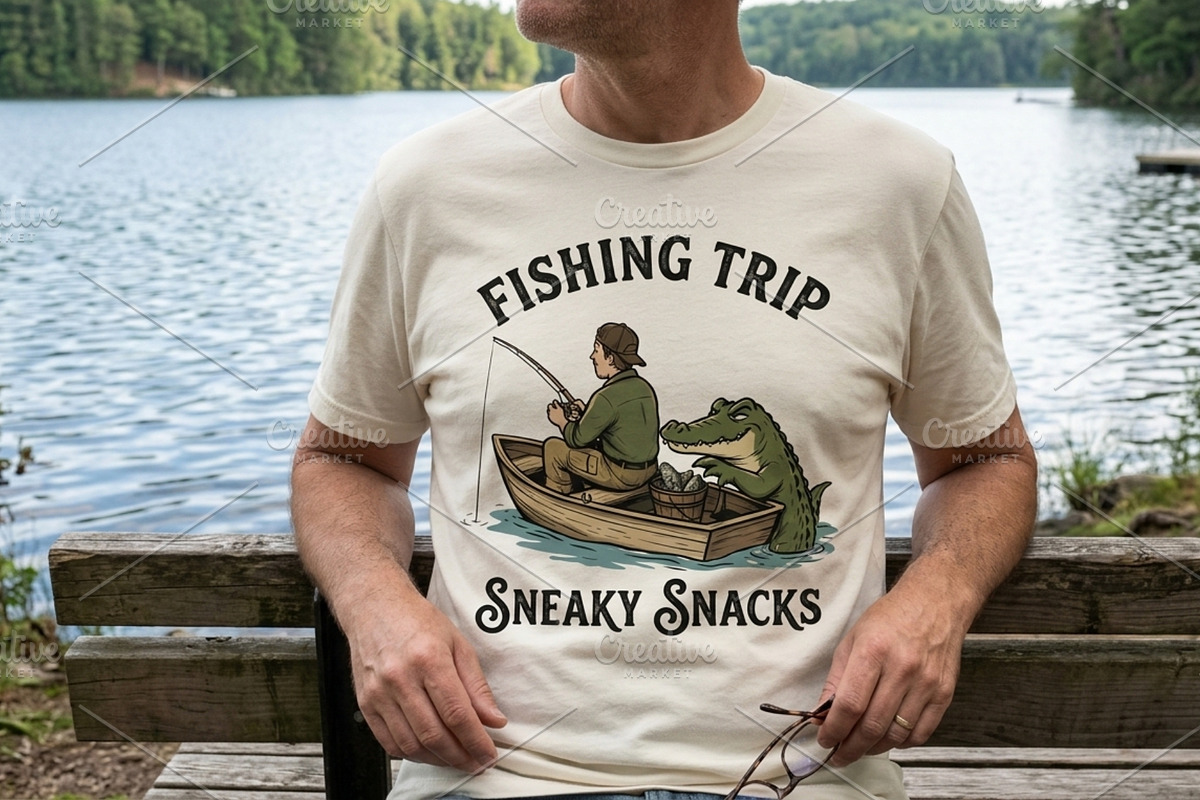 Fishing trip, Sneaky snack, a Person Illustration by Vectorlina (Photo 2 of 4)
