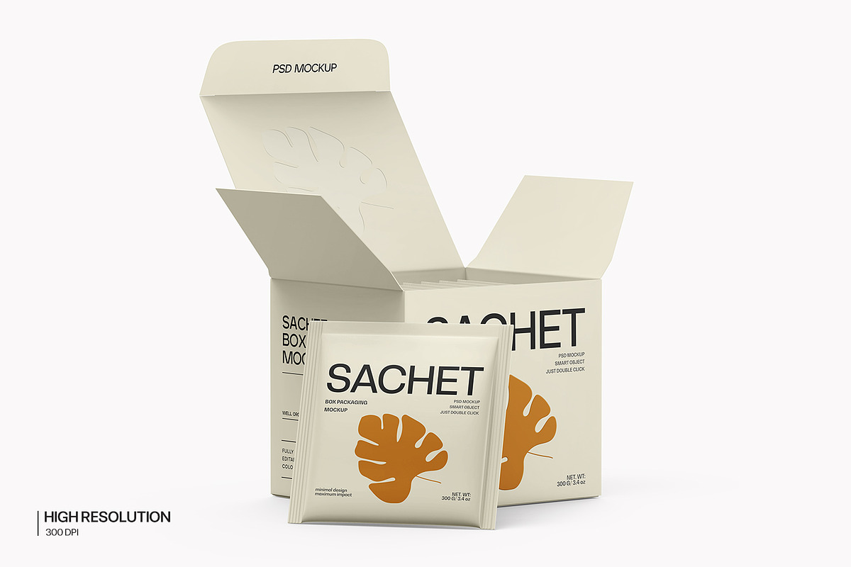 Tea Packaging Box With Sachet Mockup, a Packaging Mockup by Ram Studio LLC (Photo 8 of 13)