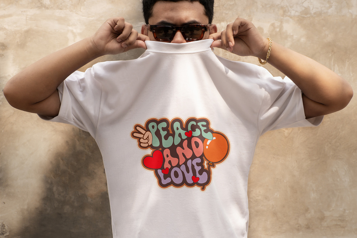 Peace and Love T-Shirt Design, an Object Illustration by Ahluva Studio (Photo 7 of 7)