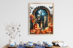 Window Halloween Sublimation Clipart