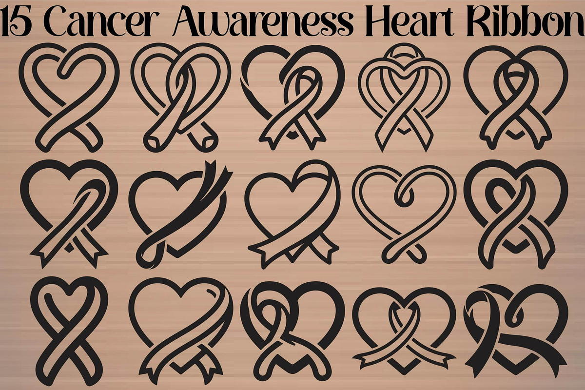 Cancer Awareness Heart Ribbon, an Object Graphic by Gfx_Store (Photo 16 of 16)