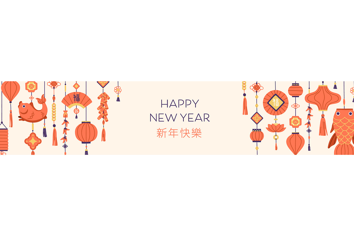 Happy Chinese New Year banner design, a Decorative Illustration by Good Studio (Photo 4 of 4)