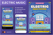 Electric Music Festival Flyer Set, a Flyer Template by Annora Studio (Thumbnail 1 of 6)