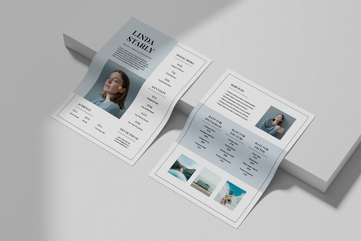 Media Kit | MS Word & Indesign, a Flyer Template by Leaflove (Photo 2 of 4)