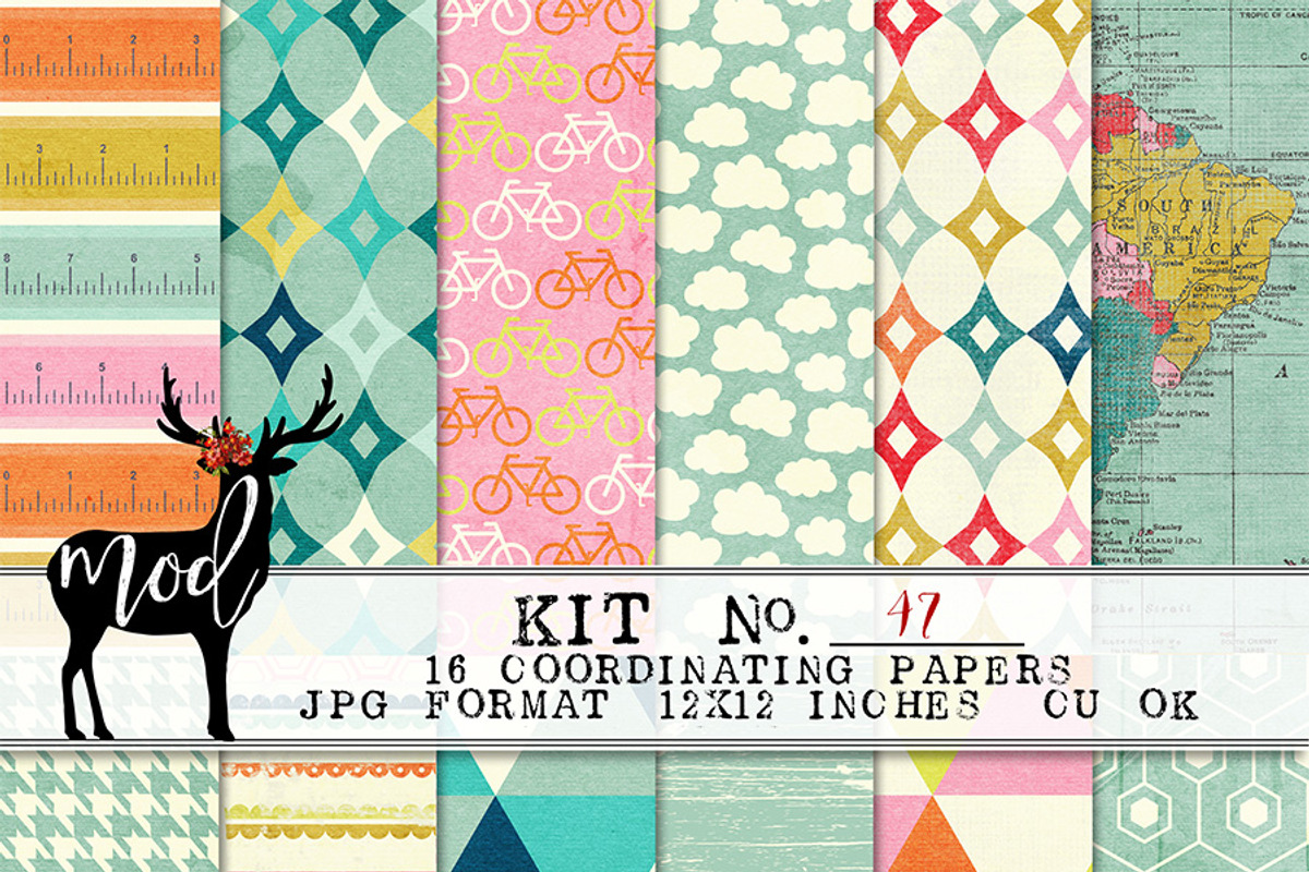 Background Papers Kit 47, a Pattern Graphic by Mod Paperie (Photo 1 of 2)
