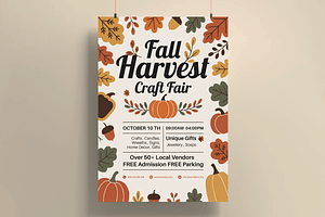 Fall Harvest Craft Fair, a Flyer Template by MightyDesign