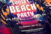 Sunset Beach Party Flyer Template, a Flyer Template by Briell Design (Thumbnail 2 of 3)