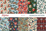 Retro Alpine Après Ski Seamless, a Pattern Graphic by Colorsfav (Thumbnail 1 of 7)