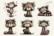 Red Panda with Emotion Clipart, an Illustration by DreamCafeArt (Thumbnail 6 of 8)