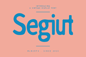 Segiut Vintage Display Font, a Sans Serif Font by Maulana Creative