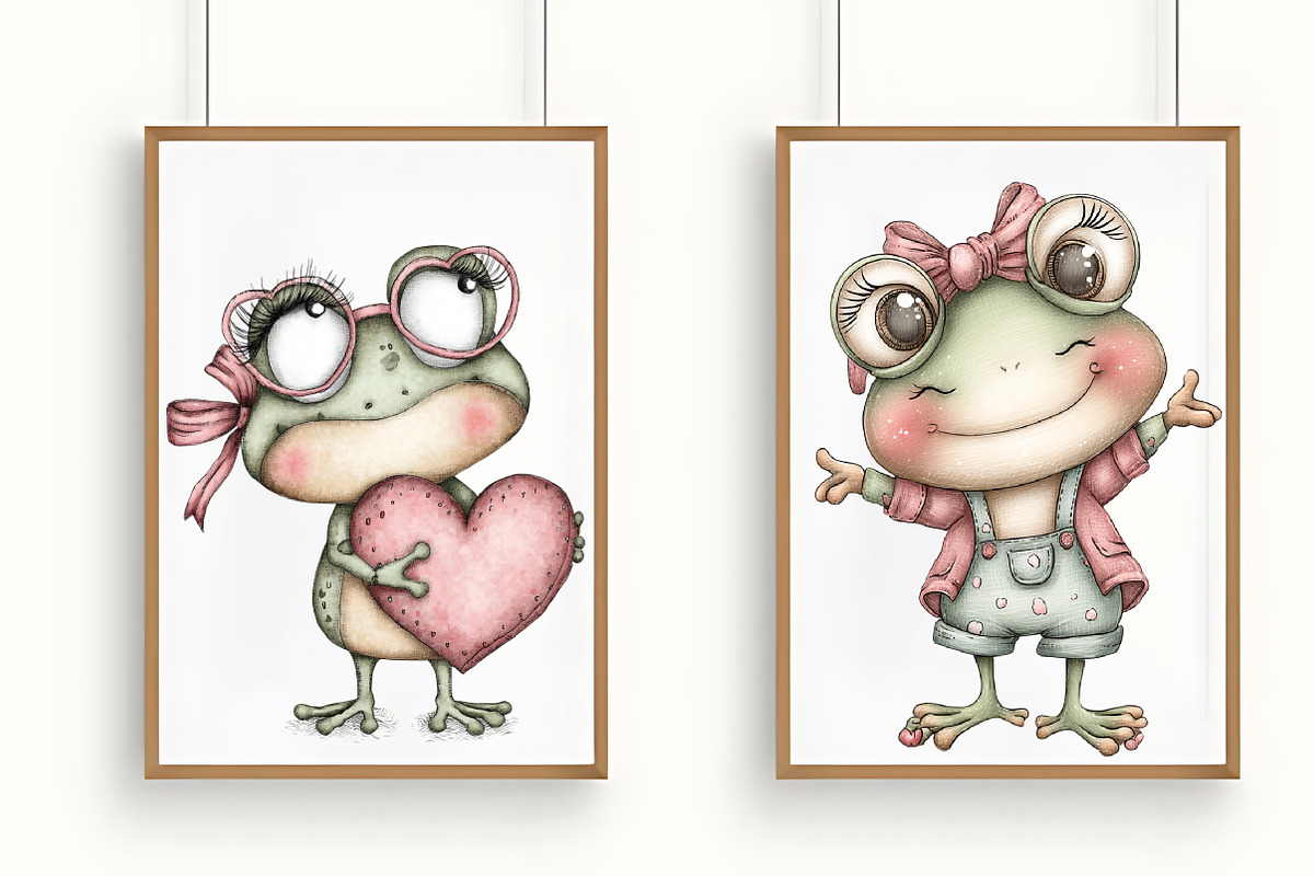Cute Frog Love Day Clipart, an Illustration by RobertsArt (Photo 6 of 7)