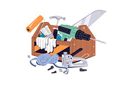 Construction toolkit set, templates, an Object Illustration by PaperTrident (Thumbnail 4 of 8)