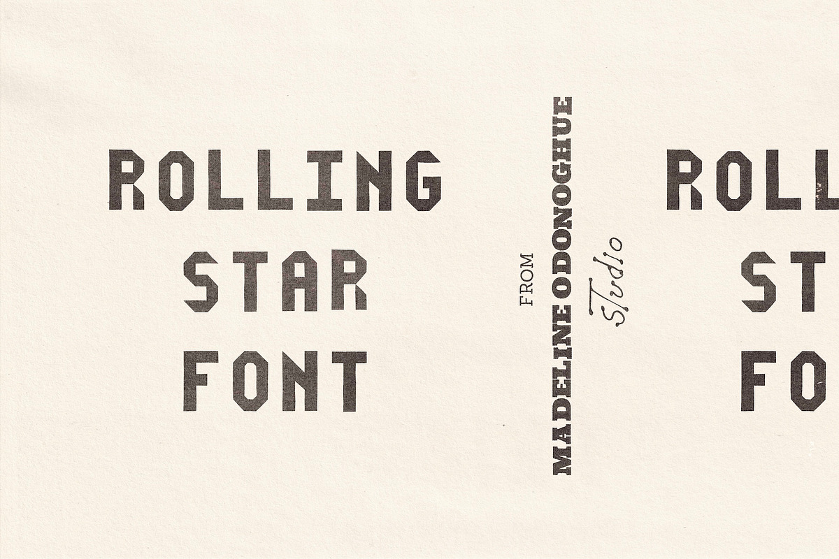 Rolling Star Hand Crafted Font, a Sans Serif Font by Madeline ODonoghue Design (Photo 1 of 6)