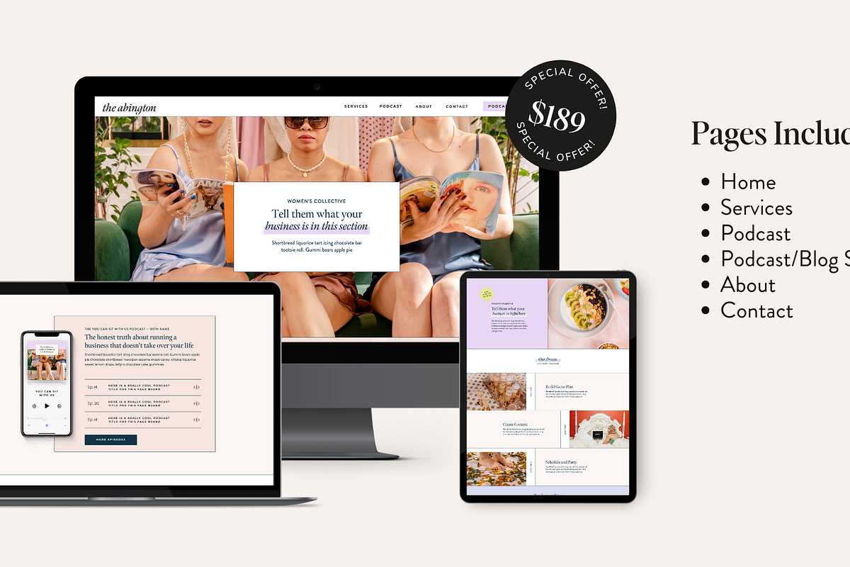 Showit Website Template | Abington, a Templates & Theme by Kayleigh Hannon (Photo 3 of 3)