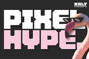 Pixel Hype – Bold Pixel Display Font, a Sans Serif Font by XALT Typography (Thumbnail 1 of 6)