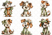 Whimsical Dog Clipart Bundle, an Illustration by Black Bird Studio (Thumbnail 6 of 6)