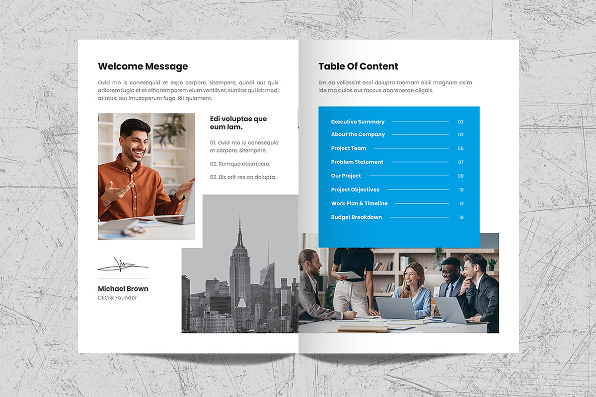 Project Proposal Brochure Template, a Brochure Template by White Graphic (Photo 2 of 11)