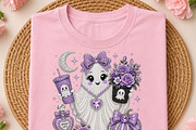 Cute Rhinestone Ghost PNG (2), a Seasonal Illustration by DreamCafeArt (Thumbnail 2 of 6)