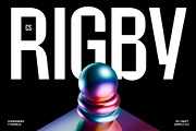 Rigby – Condensed Font, a Sans Serif Font by Craft Supply Co. (Thumbnail 1 of 8)