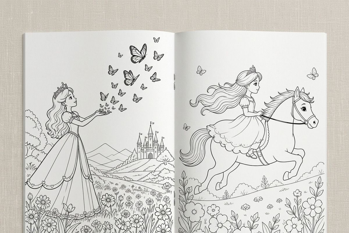 Magical Princess Coloring Book Vol40, a Person Illustration by ikarifq shop (Photo 4 of 7)