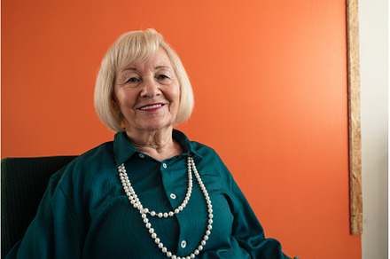 Smiling elegant elderly woman, a Person Photo by HalfPoint