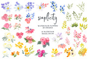 Watercolor Flowers, wedding clipart, a Texture Illustration by swiejko (Thumbnail 2 of 5)