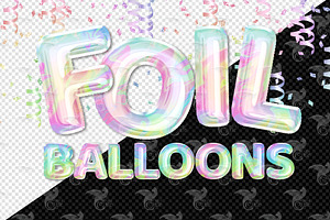 Iridescent Foil Balloon Alphabet