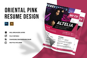 Oriental Pink CV & Resume