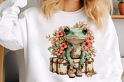 Whimsical Summer Frog Clipart, an Illustration by SinaCreation (Thumbnail 8 of 11)