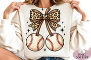 Baseball Cherries Coquette Bow Png, an Illustration by Daily.Designs (Thumbnail 4 of 5)