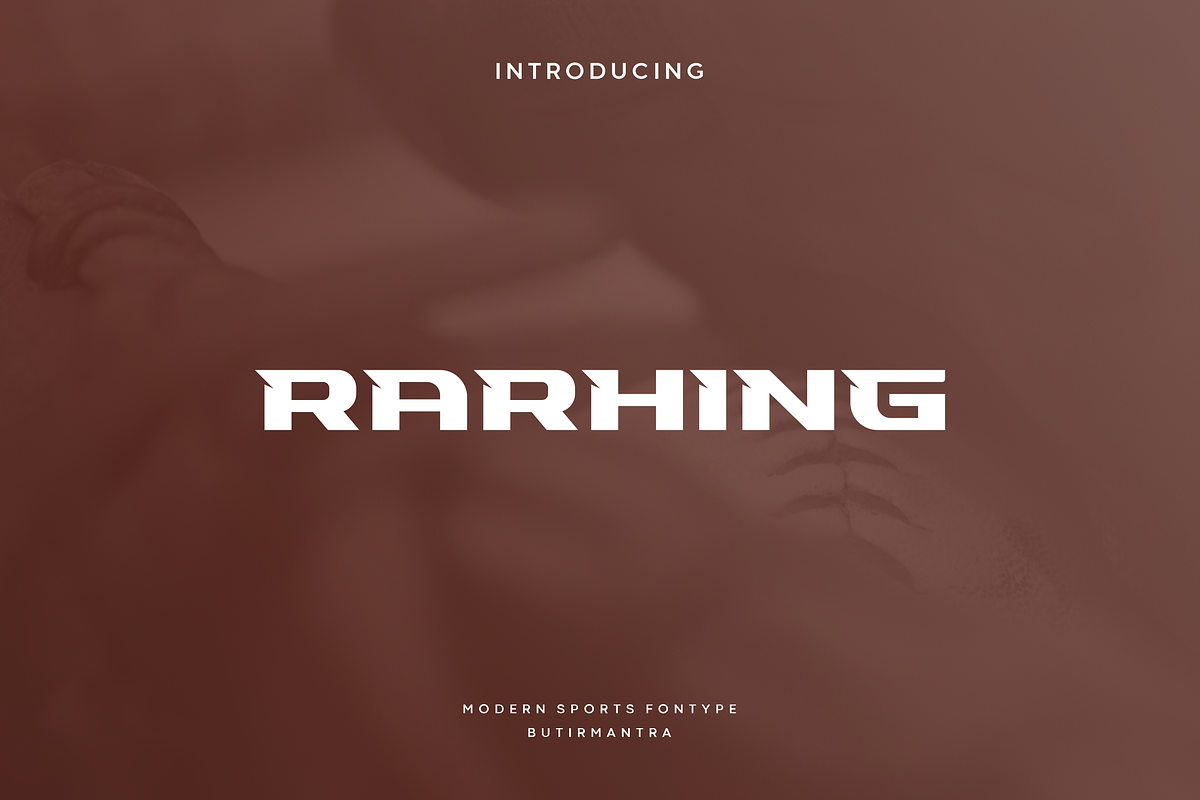 Rarhing - Modern Display Typeface, a Sans Serif Font by Letterna (Photo 1 of 4)