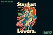 Astronaut Girl Hugging Skeleton, a Branding & Logo Template by Judsart (Thumbnail 1 of 3)
