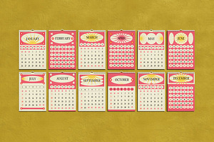 Pink Vintage Aesthetic Calendar 2025