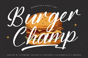 Burger Champ Modern Bold Script