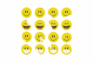 Happy Face Emoticon Tape Stickers