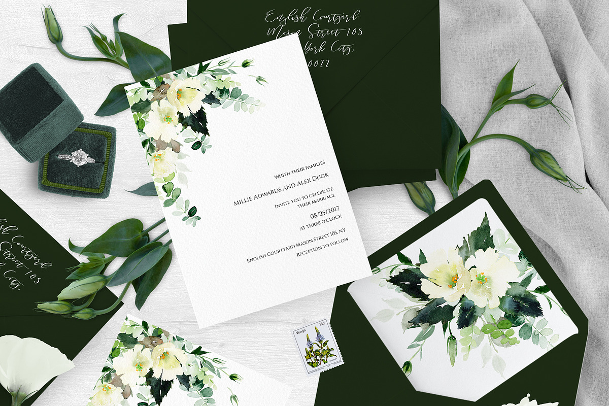 Set for a wedding, an Invitation Template by Karma (Photo 2 of 7)