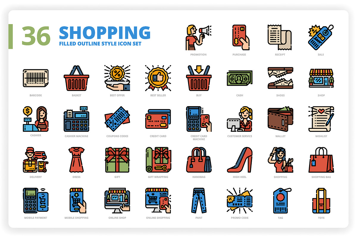 3,600 Icons x3 Styles, an Outline Icon by monkik (Photo 255 of 299)
