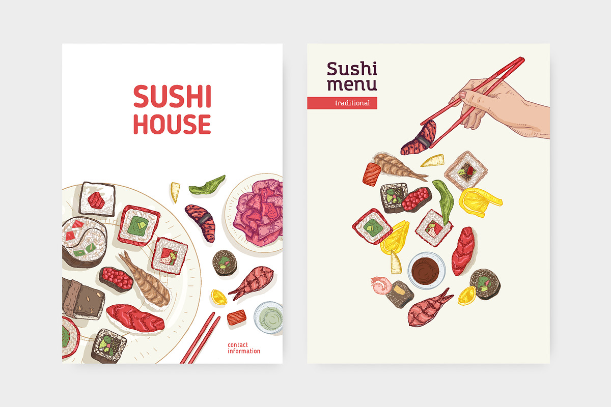 Sushi, hand drawn bundle, a Food Illustration by Good Studio (Photo 15 of 32)