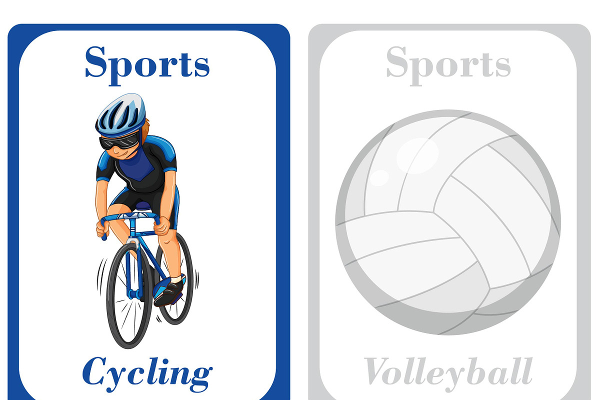 Sports Flash Cards for Kids, a Card Template by DigitalsDesigns (Photo 2 of 4)