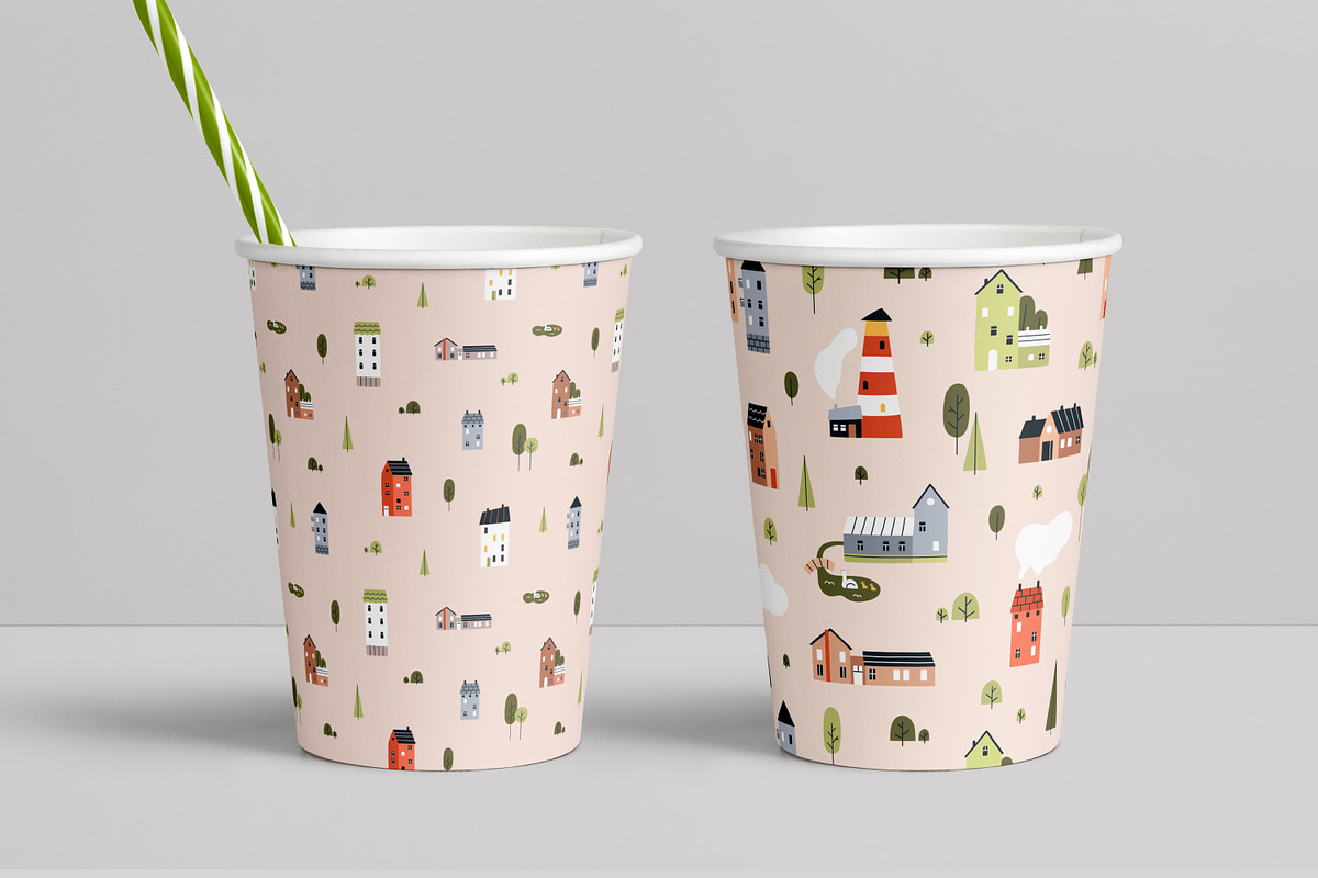 Scandinavian houses seamless pattern, a Pattern Graphic by Good Studio (Photo 6 of 11)